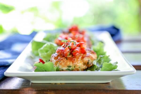 Keto Fish Cakes with Roasted Red Pepper Salsa 2