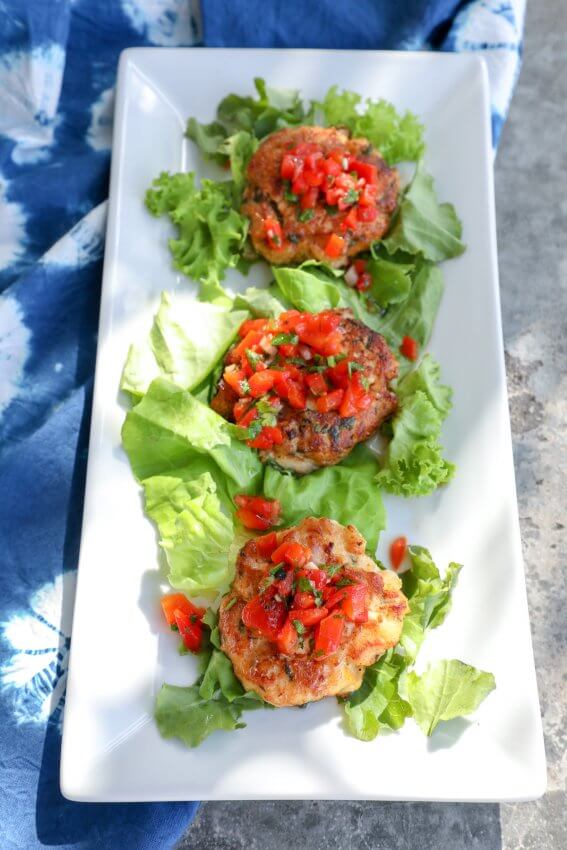 Keto Fish Cakes with Roasted Red Pepper Salsa 2