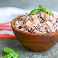 Keto Shrimp and Cauliflower Rice Salad