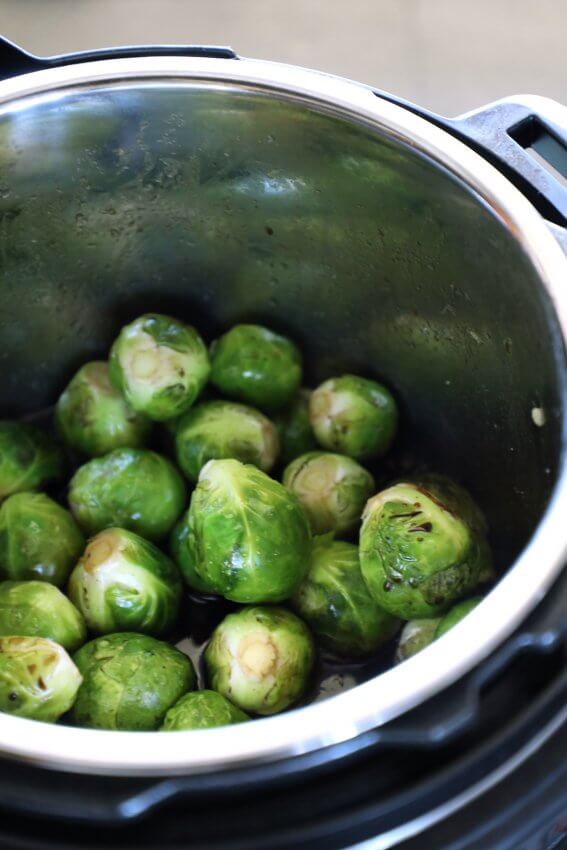 Keto Brussels Sprouts in the Instant Pot before cooking