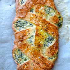 Keto Calzone with Spinach and Cheese
