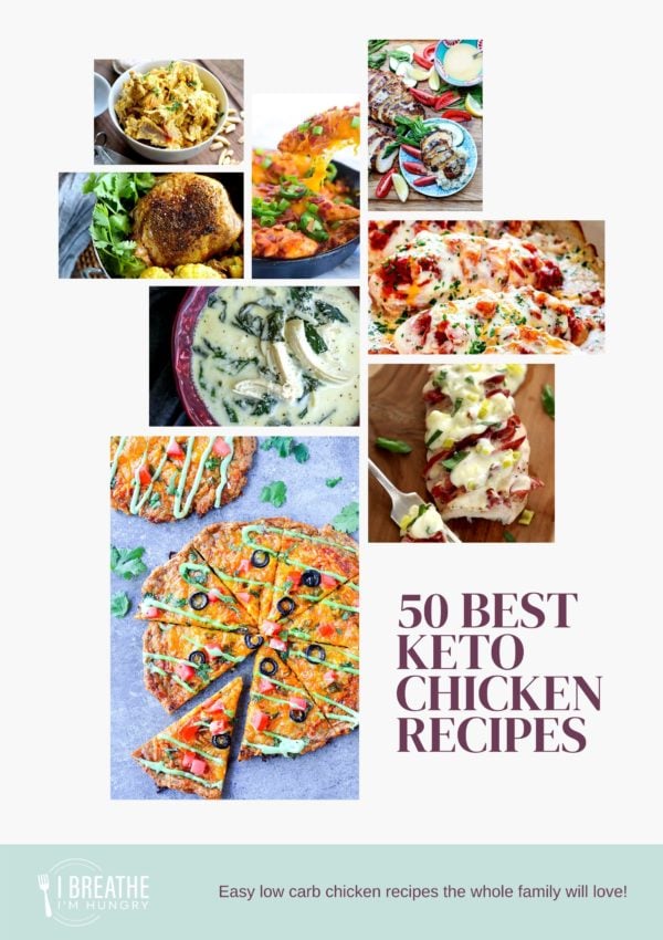 best keto chicken recipes graphic with text overlay