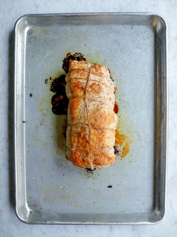 Turkey roulade after roasting in the oven