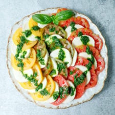 Caprese Salad with Basil Oil - Keto