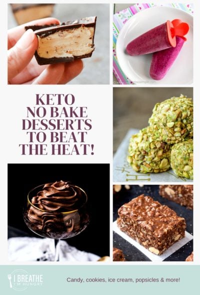 Keto No Bake Desserts Collage with Text