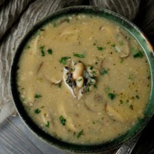 حساء الفطر والرز البري - عالي البروتين، نباتية